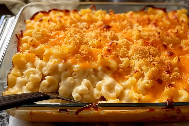 Old fashioned baked macaroni and cheese